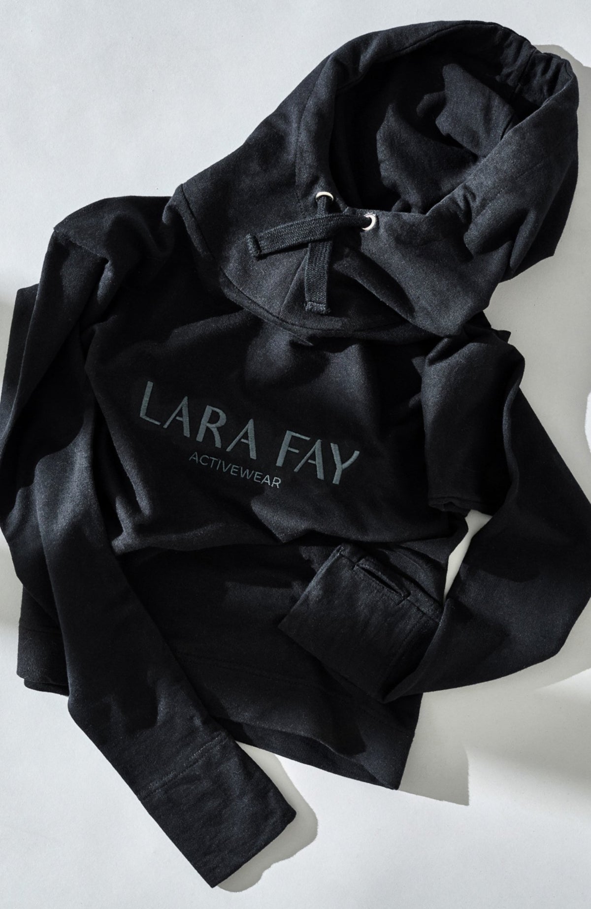 Black Harmonize Cotton Fleece Hoody - Lara Fay Activewear