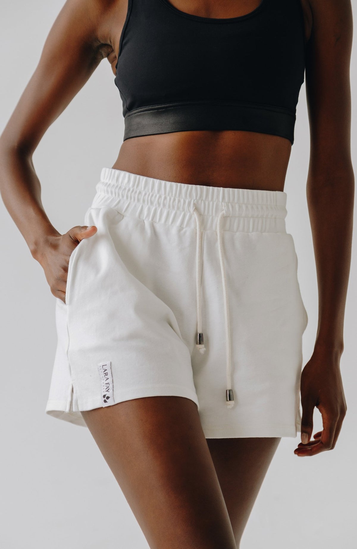 Cream Cotton Unwind Shorts - Lara Fay Activewear
