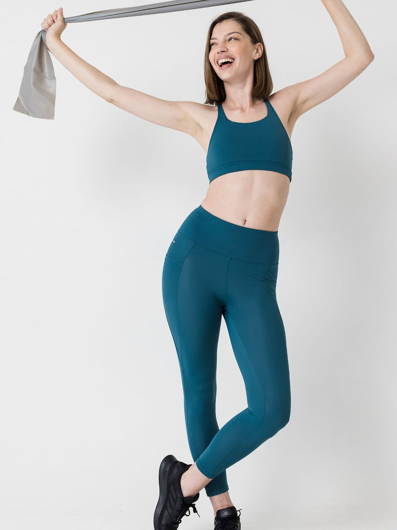 Green Workout Pocket Legging 7/8 - Lara Fay Activewear