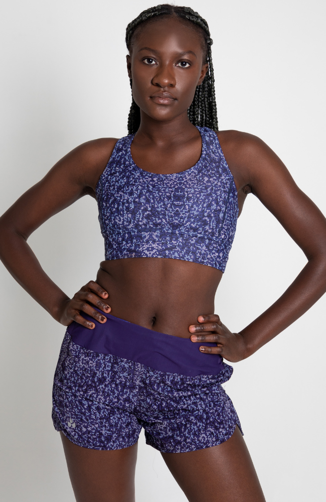 violet time to fly runner shorts