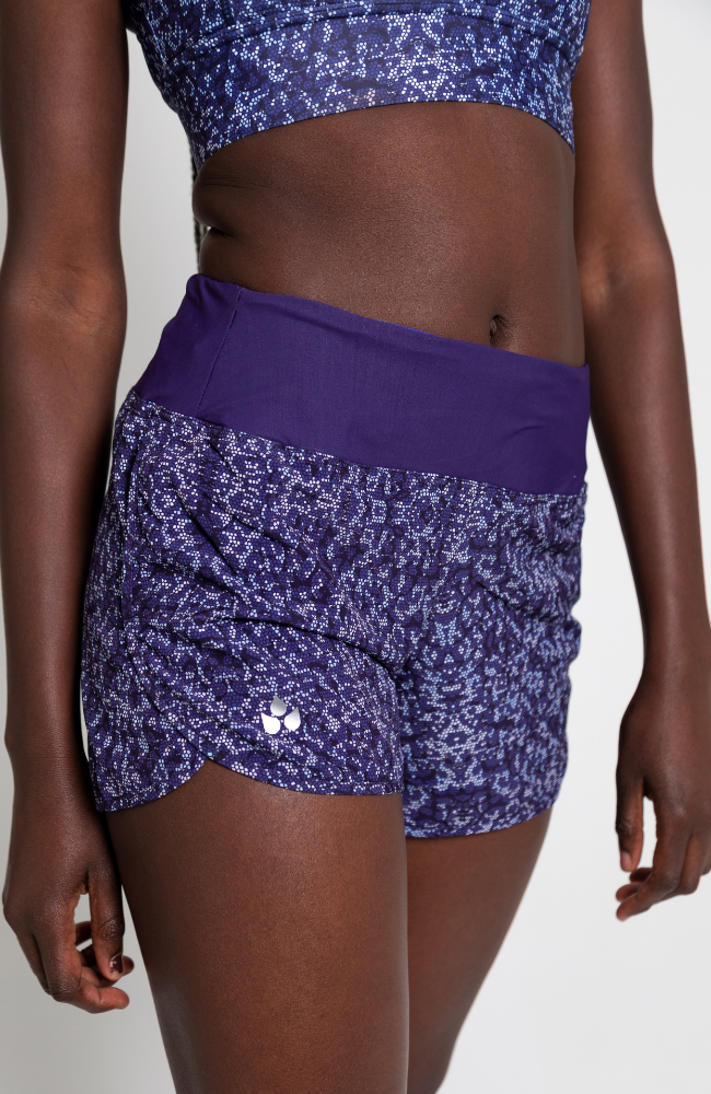 violet time to fly runner shorts